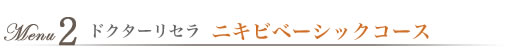 ニキビベーシックコース